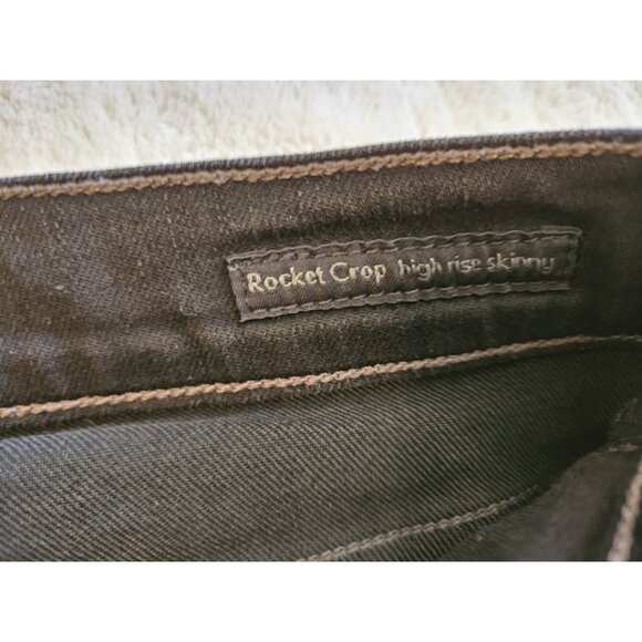 Citizens of Humanity Rocket High rise Skinny black Jeans Size 29 Distressed USA - Picture 4 of 14